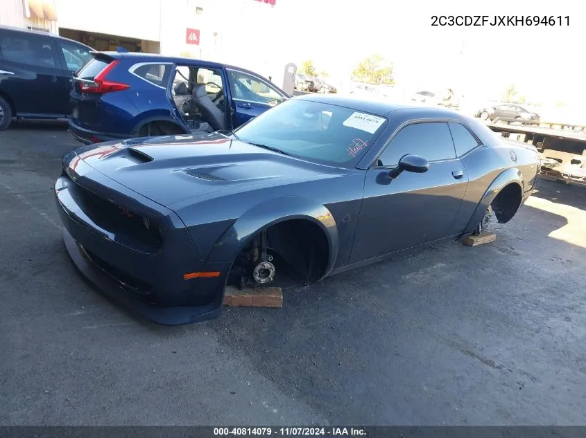 2019 Dodge Challenger R/T Scat Pack Widebody VIN: 2C3CDZFJXKH694611 Lot: 40814079