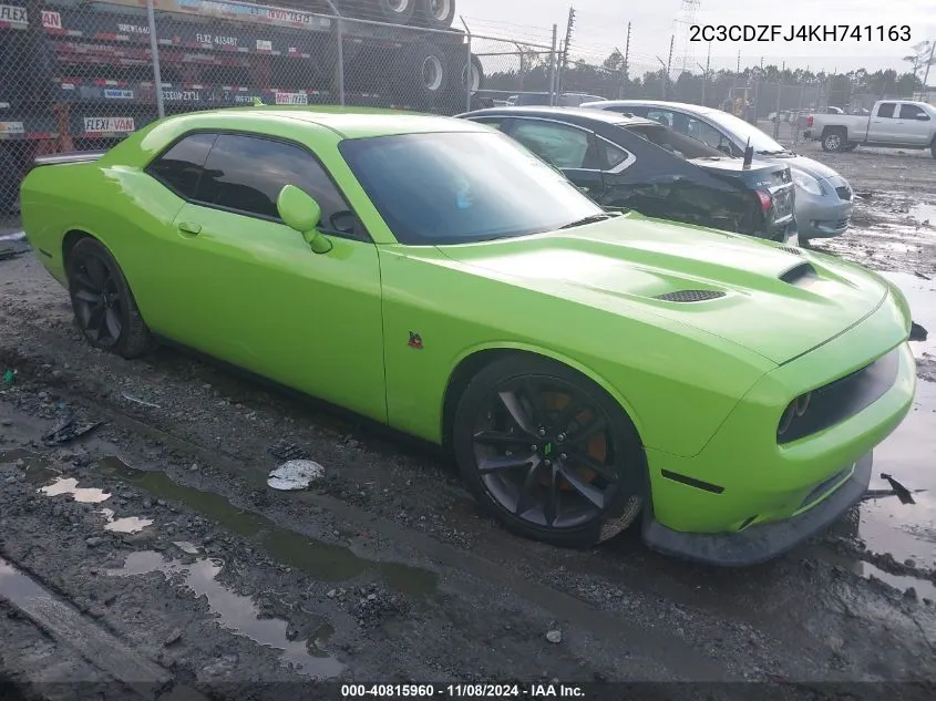 2019 Dodge Challenger R/T Scat Pack VIN: 2C3CDZFJ4KH741163 Lot: 40815960