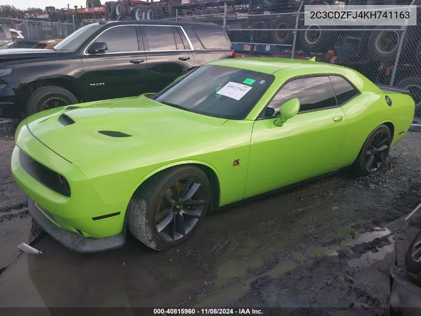 2019 Dodge Challenger R/T Scat Pack VIN: 2C3CDZFJ4KH741163 Lot: 40815960