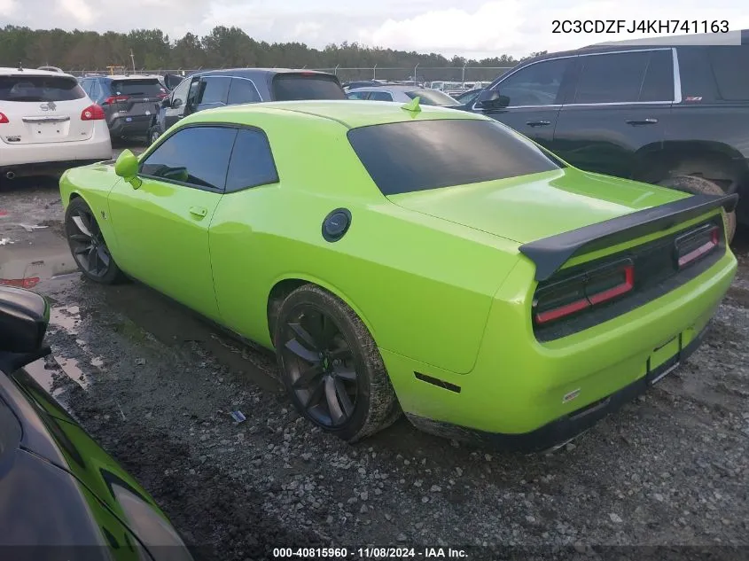 2019 Dodge Challenger R/T Scat Pack VIN: 2C3CDZFJ4KH741163 Lot: 40815960