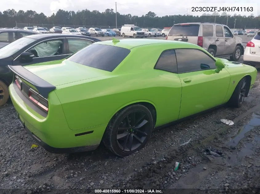 2019 Dodge Challenger R/T Scat Pack VIN: 2C3CDZFJ4KH741163 Lot: 40815960