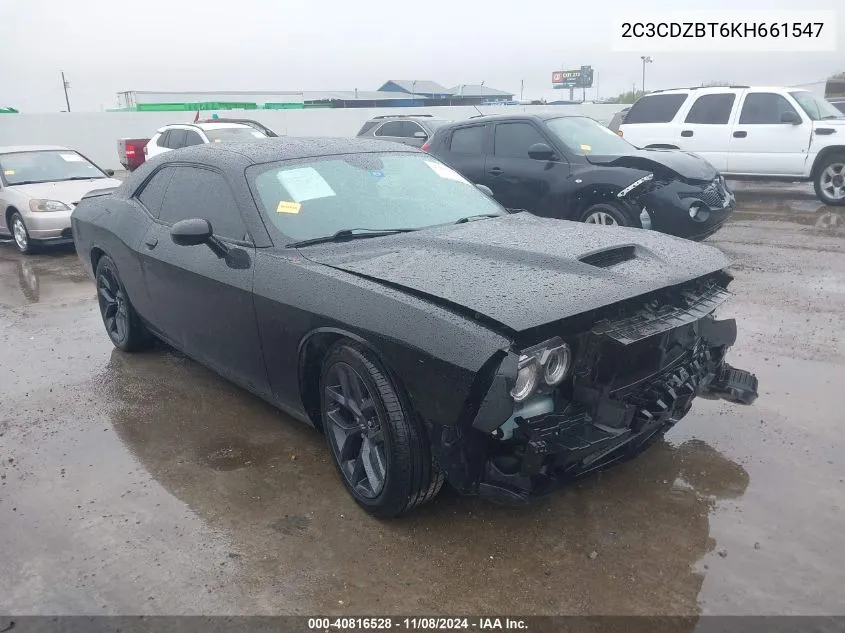 2019 Dodge Challenger R/T VIN: 2C3CDZBT6KH661547 Lot: 40816528