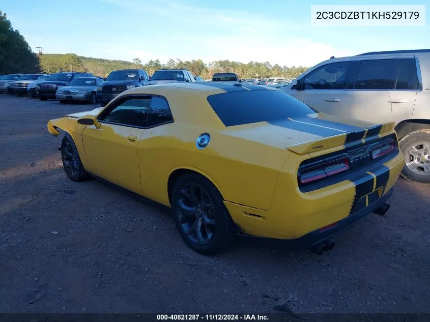 2019 Dodge Challenger R/T VIN: 2C3CDZBT1KH529179 Lot: 40821287