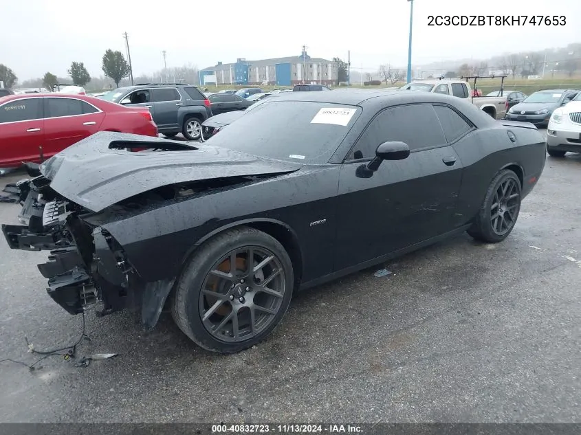 2C3CDZBT8KH747653 2019 Dodge Challenger R/T