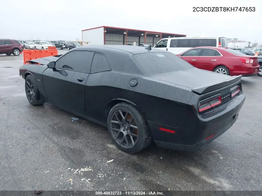 2C3CDZBT8KH747653 2019 Dodge Challenger R/T