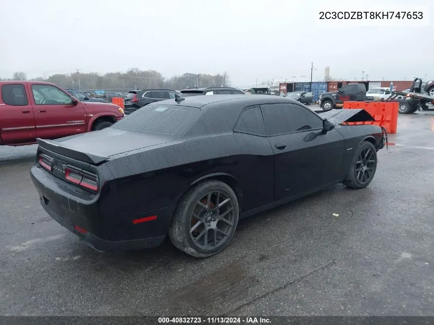 2C3CDZBT8KH747653 2019 Dodge Challenger R/T