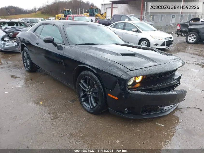 2C3CDZGG8KH592226 2019 Dodge Challenger Sxt Awd