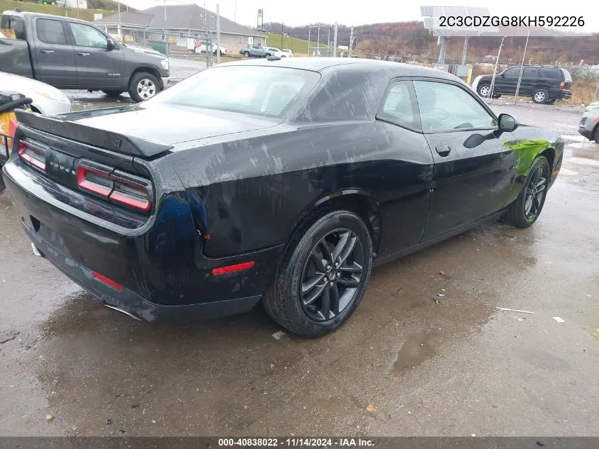 2C3CDZGG8KH592226 2019 Dodge Challenger Sxt Awd