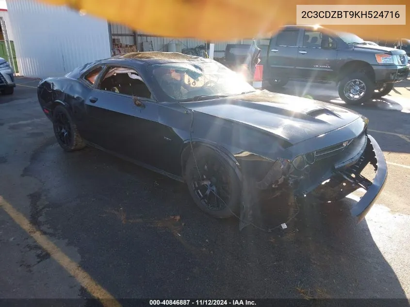 2019 Dodge Challenger R/T VIN: 2C3CDZBT9KH524716 Lot: 40846887