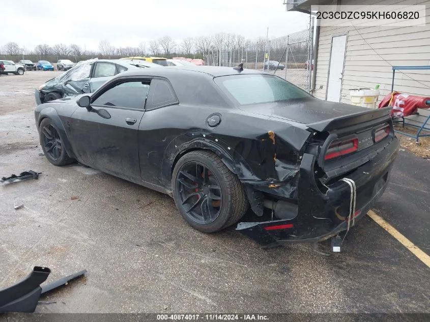 2019 Dodge Challenger Srt Hellcat VIN: 2C3CDZC95KH606820 Lot: 40874017