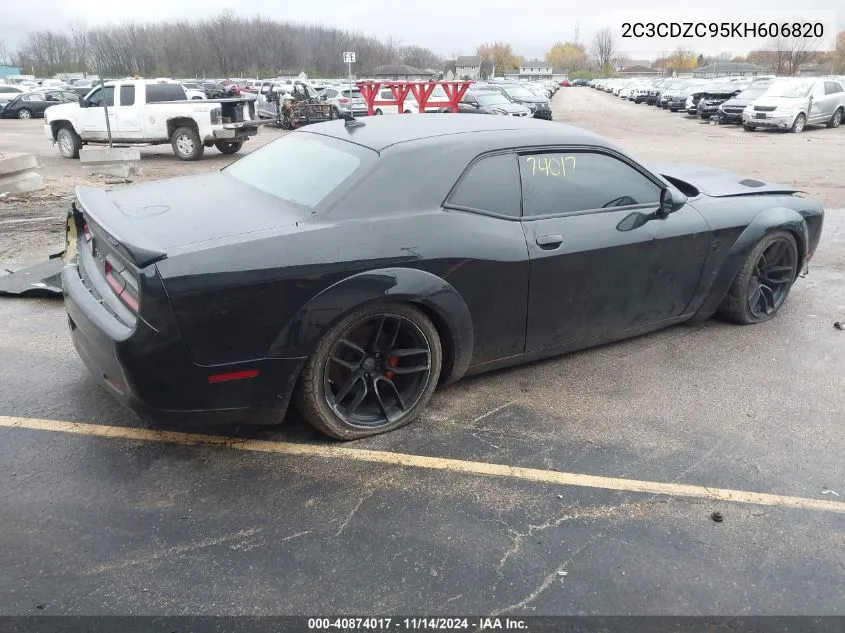 2019 Dodge Challenger Srt Hellcat VIN: 2C3CDZC95KH606820 Lot: 40874017