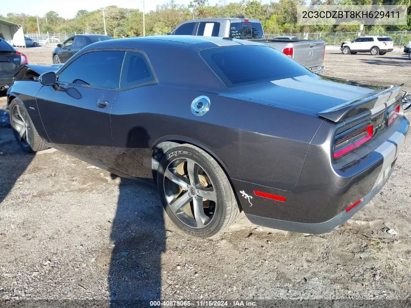 2019 Dodge Challenger R/T VIN: 2C3CDZBT8KH629411 Lot: 40879065