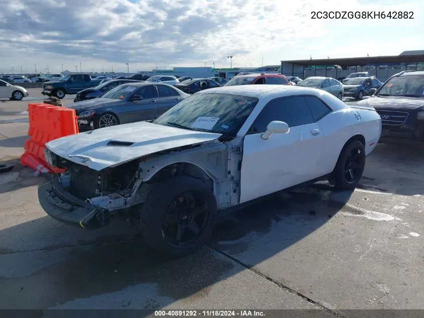 2019 Dodge Challenger Sxt Awd VIN: 2C3CDZGG8KH642882 Lot: 40891292