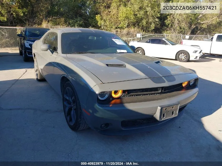 2019 Dodge Challenger Sxt VIN: 2C3CDZAG6KH557421 Lot: 40923979