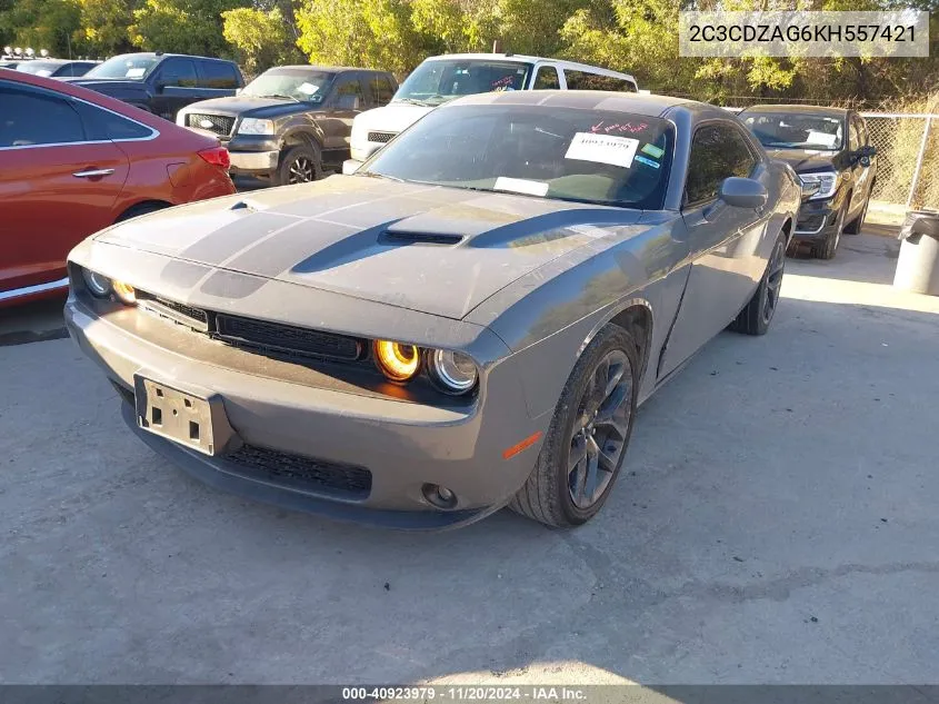 2019 Dodge Challenger Sxt VIN: 2C3CDZAG6KH557421 Lot: 40923979