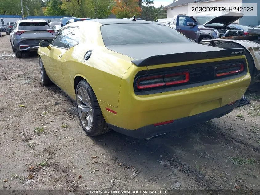 2020 Dodge Challenger R/T VIN: 2C3CDZBT9LH242528 Lot: 12107288