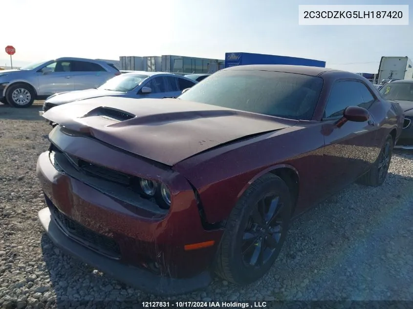 2C3CDZKG5LH187420 2020 Dodge Challenger Gt