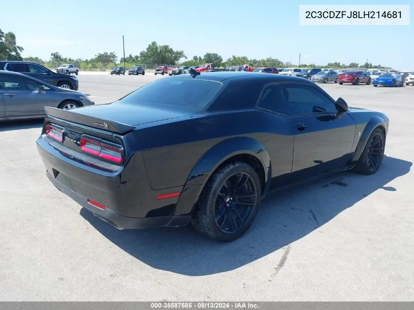 2020 Dodge Challenger R/T Scat Pack Widebody VIN: 2C3CDZFJ8LH214681 Lot: 38587585