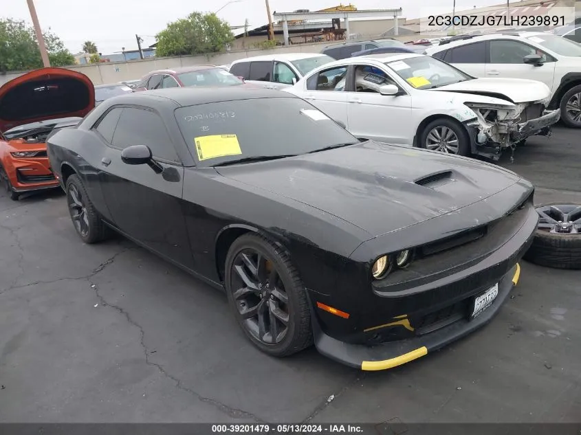 2020 Dodge Challenger Gt VIN: 2C3CDZJG7LH239891 Lot: 39201479