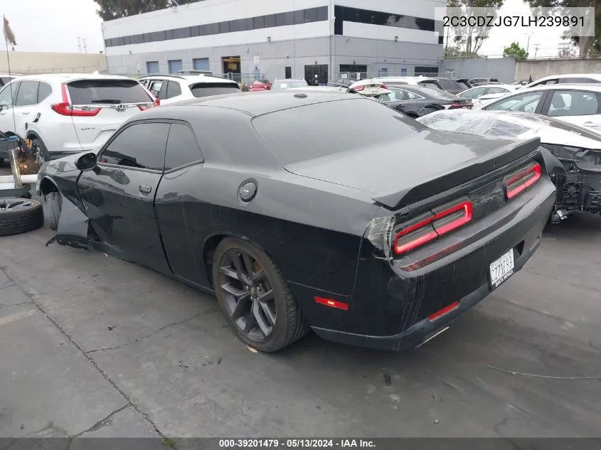 2020 Dodge Challenger Gt VIN: 2C3CDZJG7LH239891 Lot: 39201479