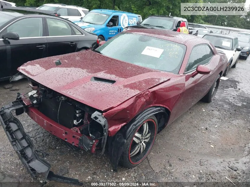 2020 Dodge Challenger Sxt VIN: 2C3CDZAG0LH239926 Lot: 39377502