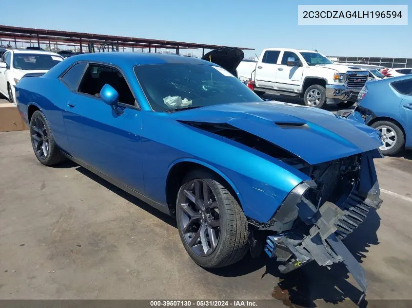 2020 Dodge Challenger Sxt VIN: 2C3CDZAG4LH196594 Lot: 39507130