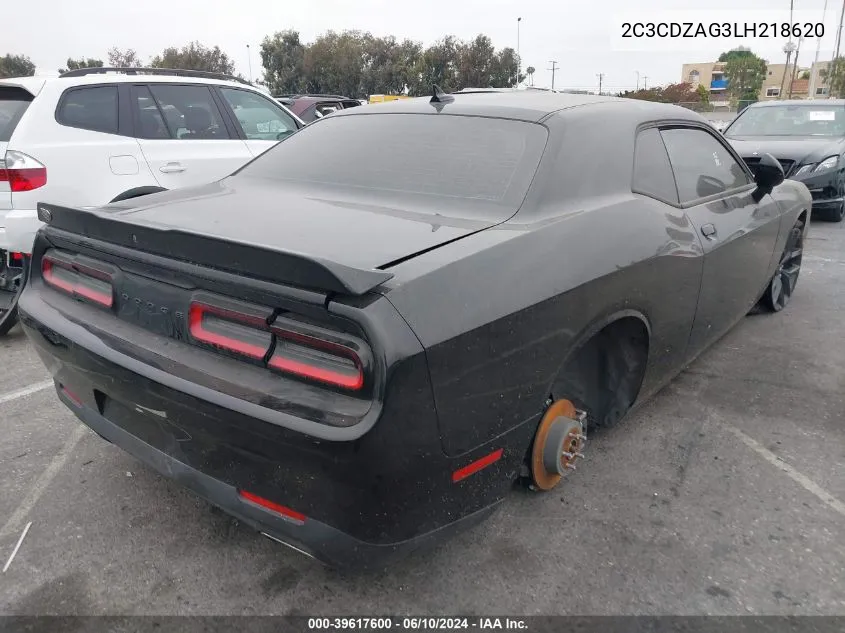 2020 Dodge Challenger Sxt VIN: 2C3CDZAG3LH218620 Lot: 39617600