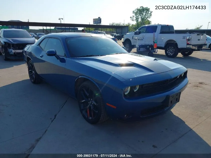 2020 Dodge Challenger Sxt VIN: 2C3CDZAG2LH174433 Lot: 39831179