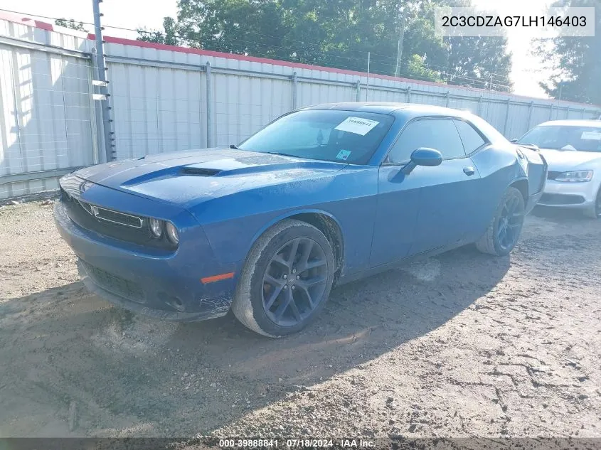 2020 Dodge Challenger Sxt VIN: 2C3CDZAG7LH146403 Lot: 39888841