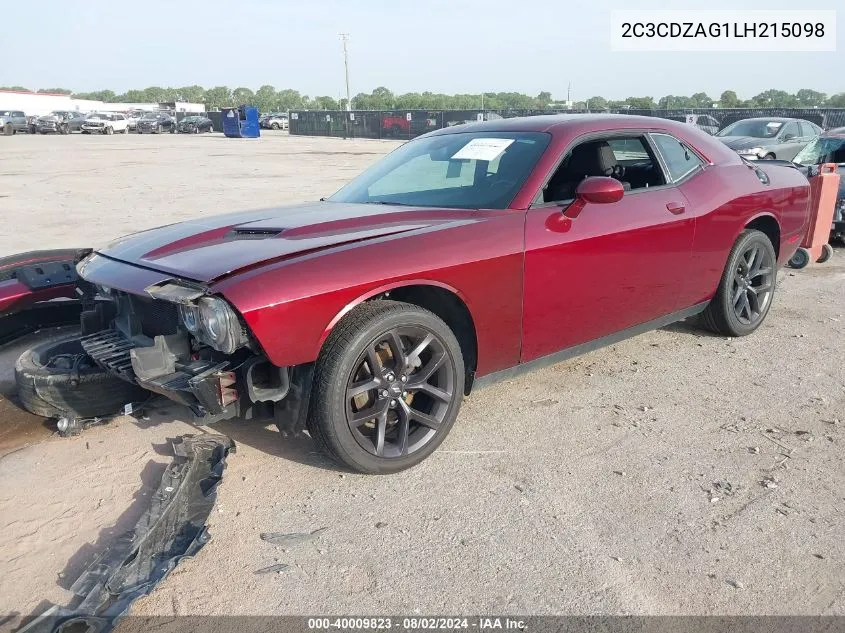 2C3CDZAG1LH215098 2020 Dodge Challenger Sxt