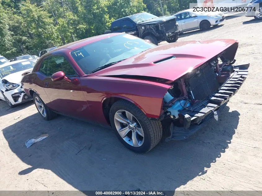 2C3CDZAG3LH206774 2020 Dodge Challenger Sxt