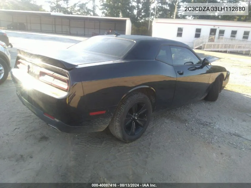 2C3CDZAG3LH112880 2020 Dodge Challenger Sxt