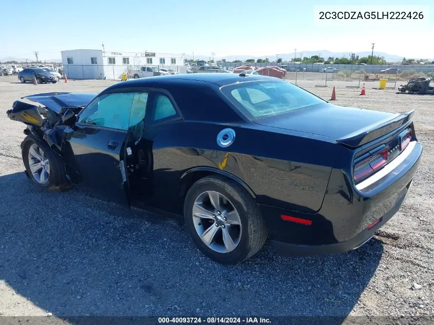 2020 Dodge Challenger Sxt VIN: 2C3CDZAG5LH222426 Lot: 40093724