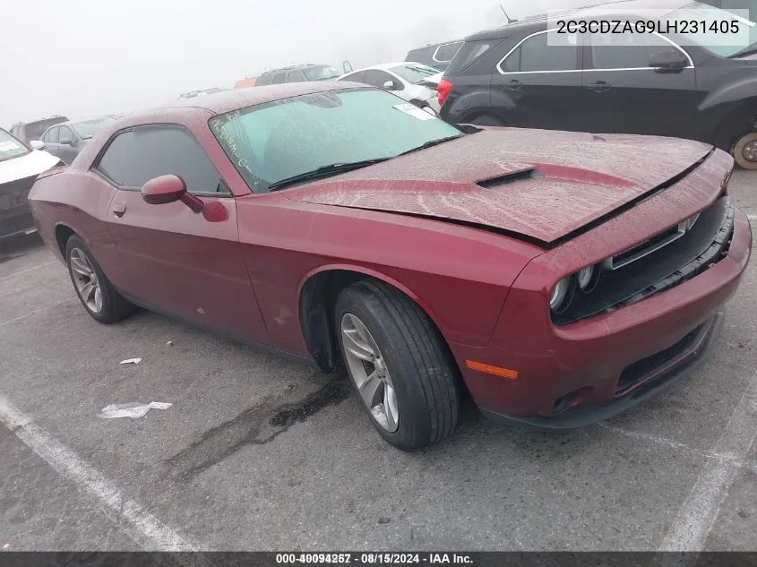 2020 Dodge Challenger Sxt VIN: 2C3CDZAG9LH231405 Lot: 40094257