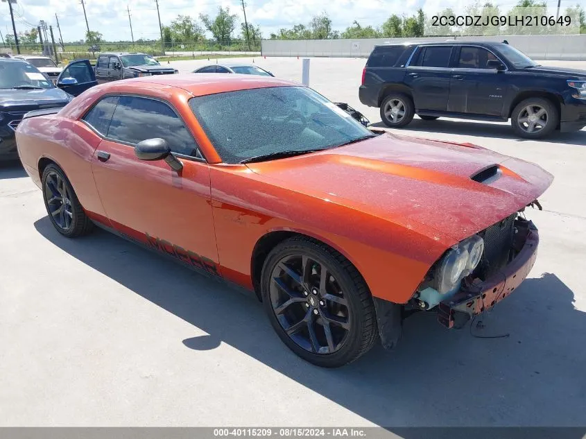 2020 Dodge Challenger Gt VIN: 2C3CDZJG9LH210649 Lot: 40115209