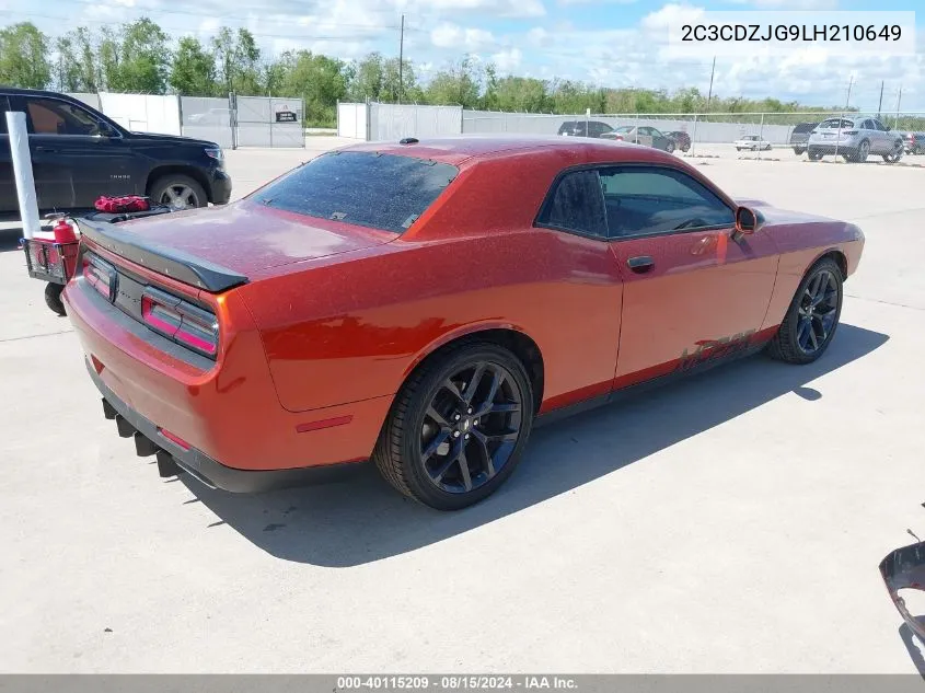 2C3CDZJG9LH210649 2020 Dodge Challenger Gt