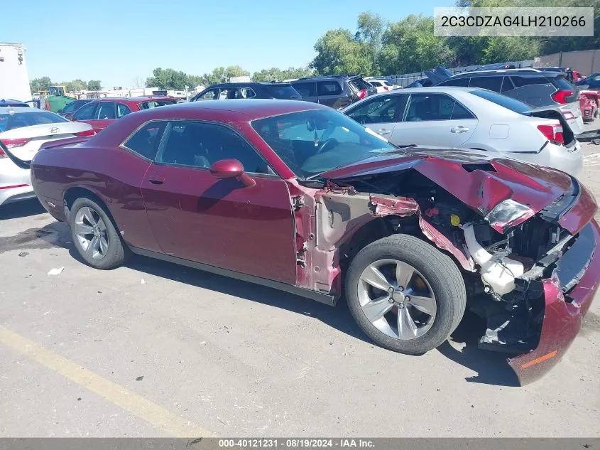 2020 Dodge Challenger Sxt VIN: 2C3CDZAG4LH210266 Lot: 40121231