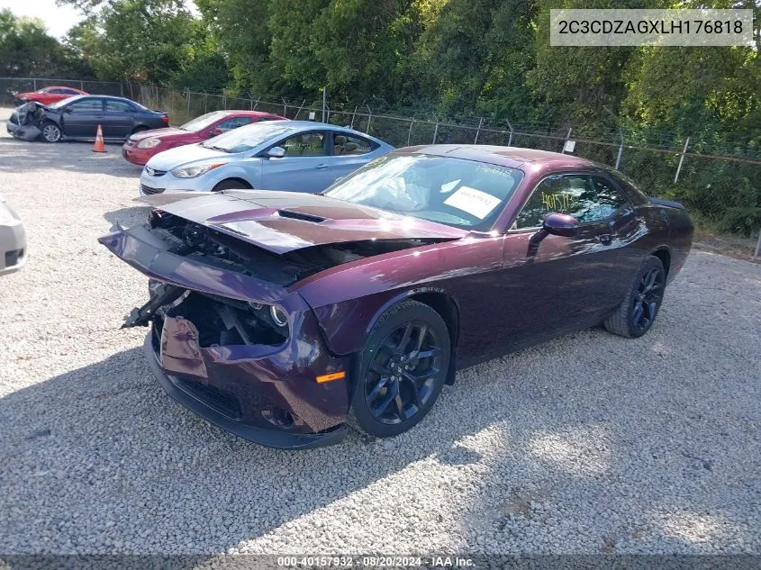 2C3CDZAGXLH176818 2020 Dodge Challenger Sxt