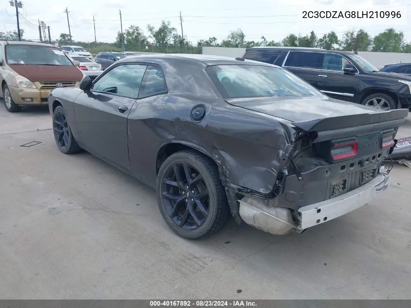 2020 Dodge Challenger Sxt VIN: 2C3CDZAG8LH210996 Lot: 40167892