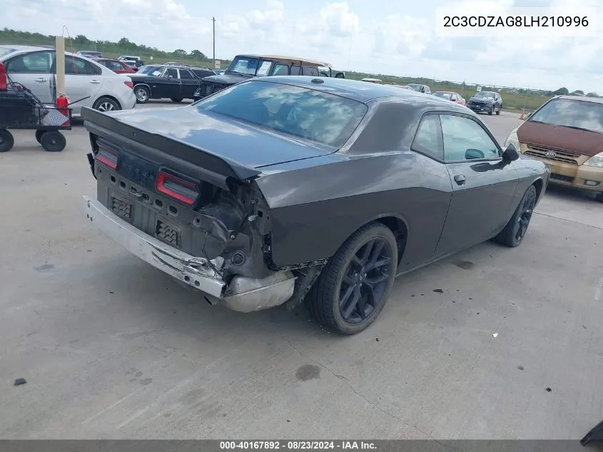 2020 Dodge Challenger Sxt VIN: 2C3CDZAG8LH210996 Lot: 40167892