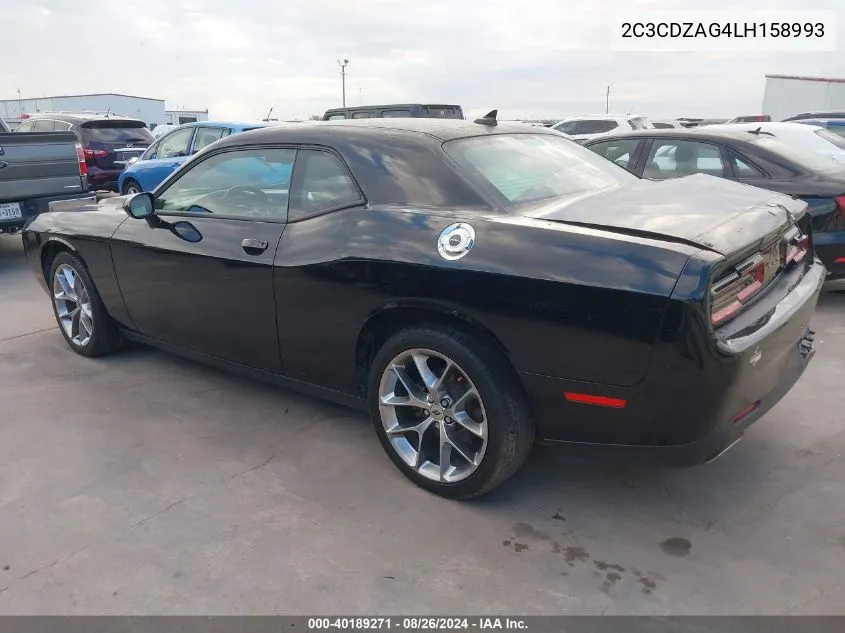 2C3CDZAG4LH158993 2020 Dodge Challenger Sxt