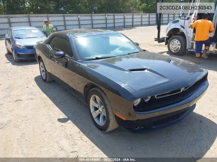 2020 Dodge Challenger Sxt VIN: 2C3CDZAG8LH230343 Lot: 40195697