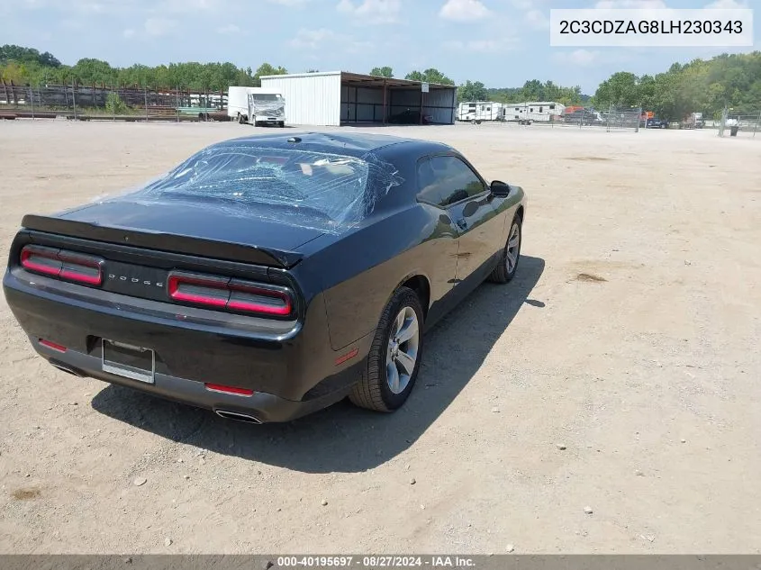 2020 Dodge Challenger Sxt VIN: 2C3CDZAG8LH230343 Lot: 40195697