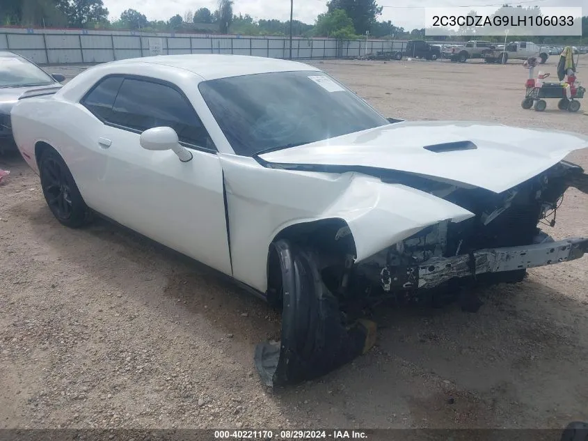 2020 Dodge Challenger Sxt VIN: 2C3CDZAG9LH106033 Lot: 40221170