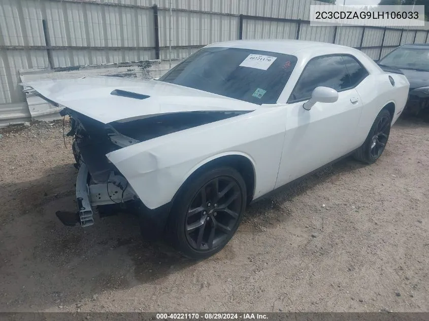 2C3CDZAG9LH106033 2020 Dodge Challenger Sxt