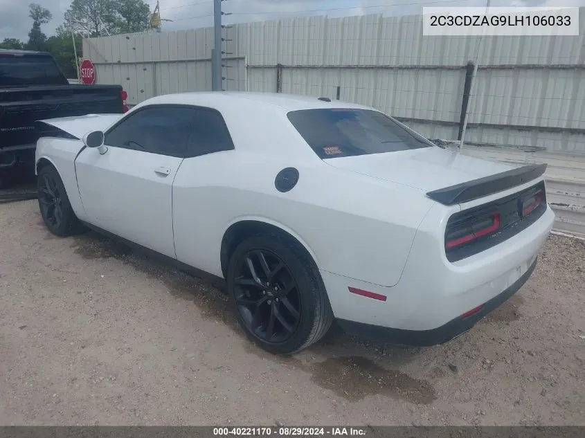 2020 Dodge Challenger Sxt VIN: 2C3CDZAG9LH106033 Lot: 40221170