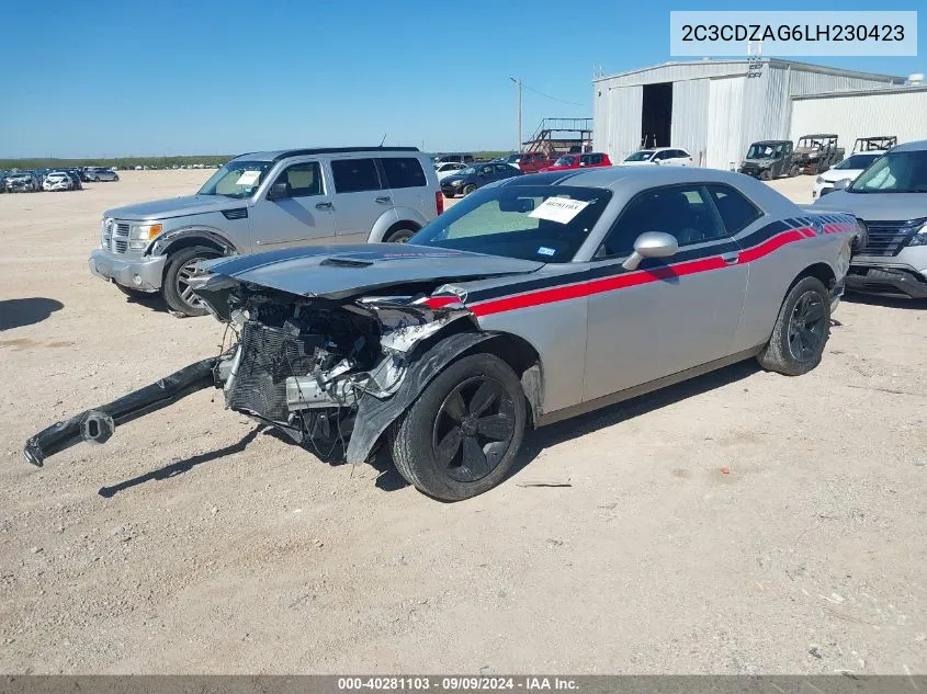 2020 Dodge Challenger Sxt VIN: 2C3CDZAG6LH230423 Lot: 40281103