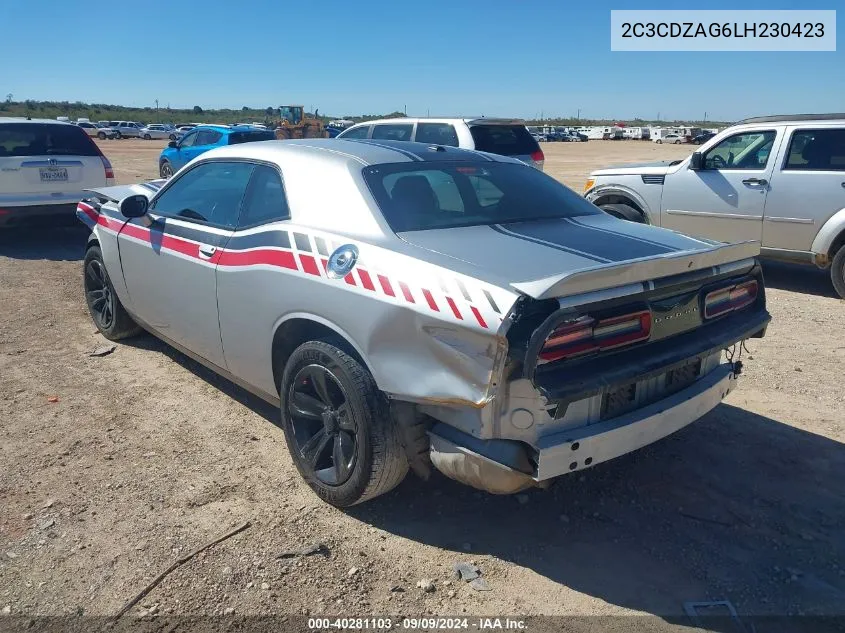 2020 Dodge Challenger Sxt VIN: 2C3CDZAG6LH230423 Lot: 40281103