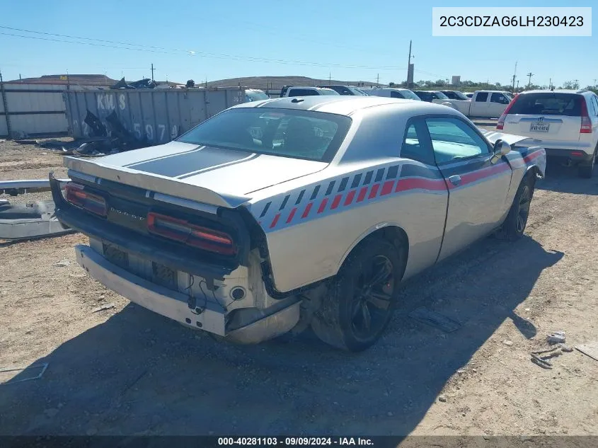 2020 Dodge Challenger Sxt VIN: 2C3CDZAG6LH230423 Lot: 40281103