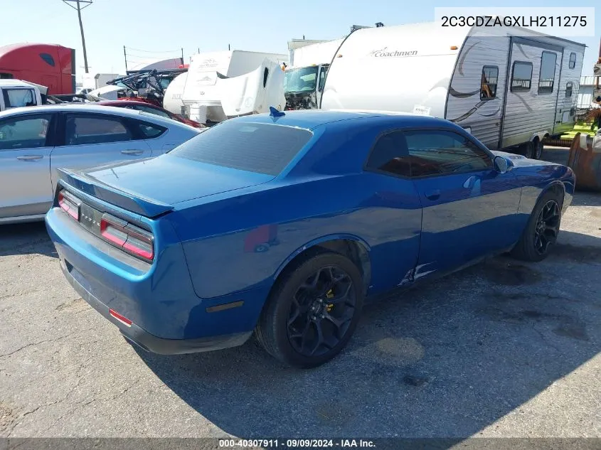 2C3CDZAGXLH211275 2020 Dodge Challenger Sxt